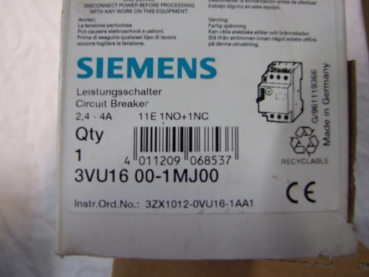 Motorschutzschalter 6VU1600-1MJ00 Siemens