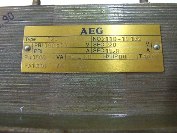 Transformator, Trafo, AEG E23