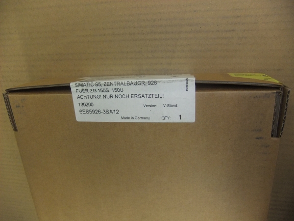 6ES5926-3SA12 CPU - Neu Originalverpackt