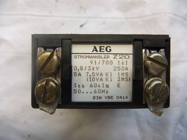 Z20 AEG Stromwandler 250/5